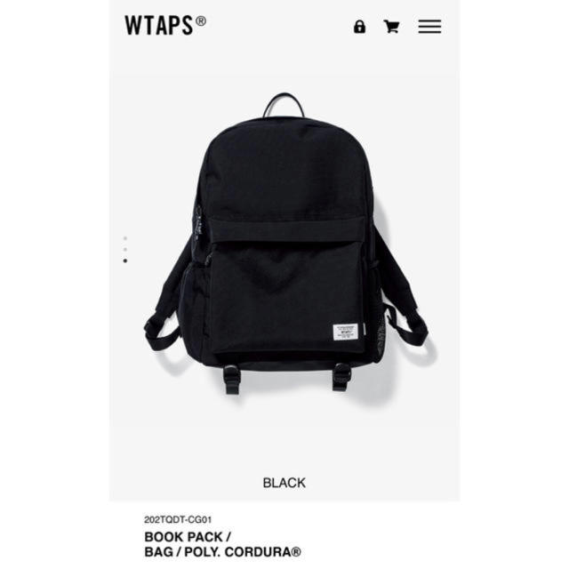 wtaps book pack  20aw ブラック　バックパック　新品未使用