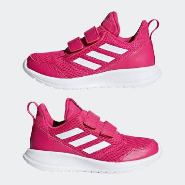 adidas(アディダス)のアディダス　新品　スニーカー　キッズ　23㎝　ピンク キッズ/ベビー/マタニティのキッズ靴/シューズ(15cm~)(スニーカー)の商品写真