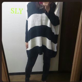 スライ(SLY)のSLY ボーダードルマン型ニット(ニット/セーター)