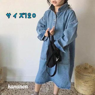 【新入荷♡新品】キッズ  ガールズ デニム ワンピース 120(ワンピース)