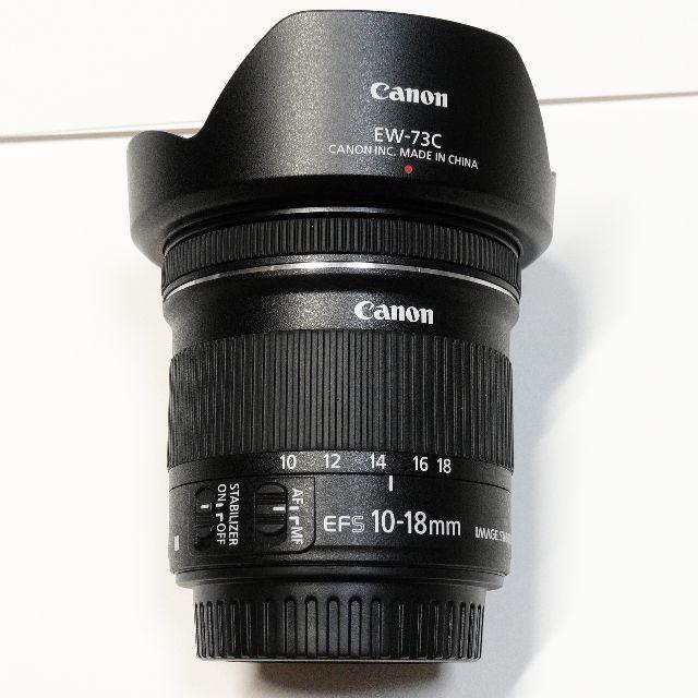 Canon(キヤノン)の★美品★Canon EF-S 10-18mm F4.5-5.6 レンズフード付き スマホ/家電/カメラのカメラ(レンズ(ズーム))の商品写真