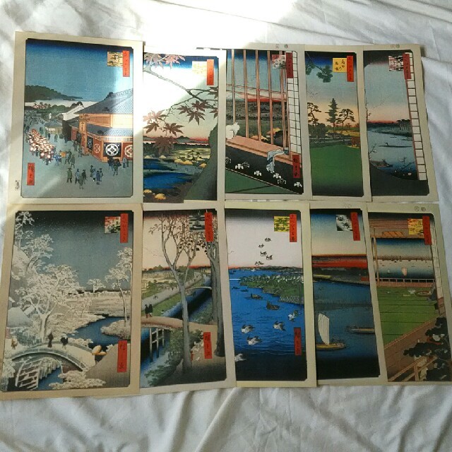 歌川広重 浮世絵 原寸複製額絵 「名所江戸百景」