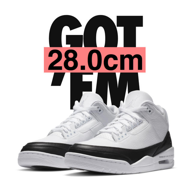 メンズNIKE Fragment JORDAN3 28cm SNKRS 新品未使用