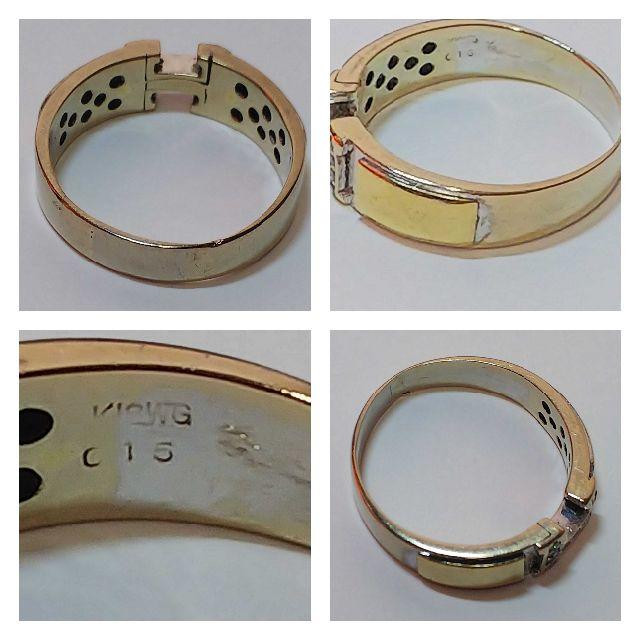 K18WG　ダイヤ　リング　指輪　5.3ｇ　0.15CT　16号　IJ065 レディースのアクセサリー(リング(指輪))の商品写真
