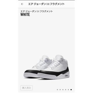 ナイキ(NIKE)のエアジョーダン3 × フラグメント(スニーカー)