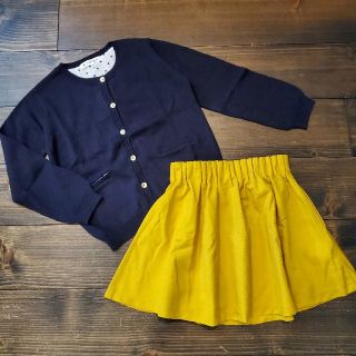 グローバルワーク(GLOBAL WORK)の新品☆カーディガン スカパン セット☆ 100 110 子供服 女の子 (その他)