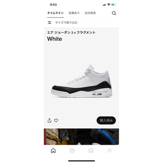 ナイキ(NIKE)のNIKE エアジョーダン３ Fragment　フラグメント(スニーカー)