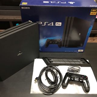 プレイステーション4(PlayStation4)の【美品】PS4 Pro+SSD 1TB+スタンド付 使用頻度少(家庭用ゲーム機本体)