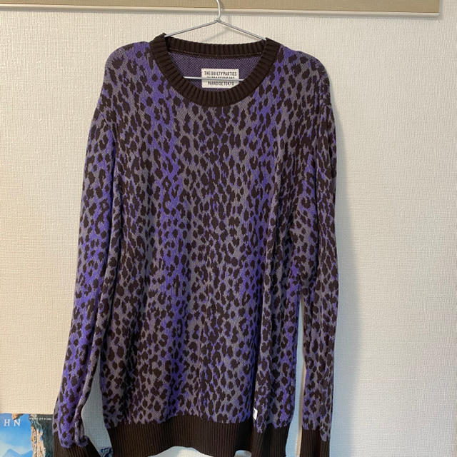 WACKO MARIA LEOPARD JACQUARD ニット