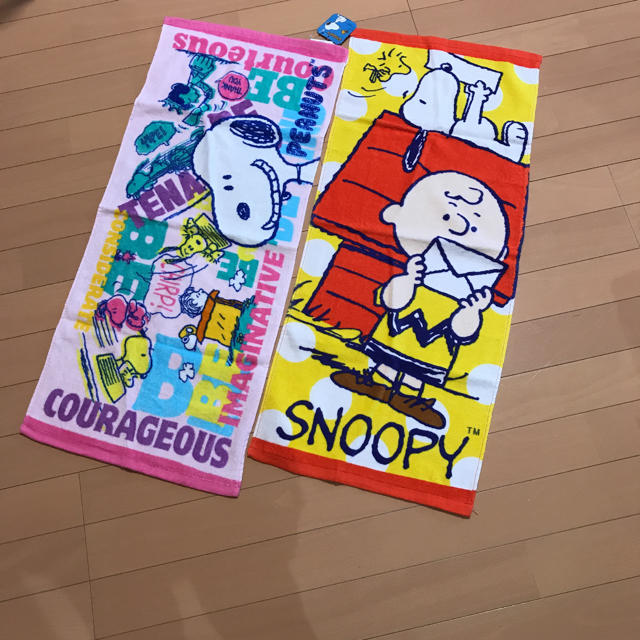 SNOOPY(スヌーピー)のフェイスタオル二枚セット　SNOOPY エンタメ/ホビーのアニメグッズ(タオル)の商品写真