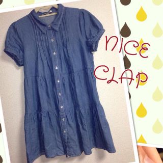 ワンアフターアナザーナイスクラップ(one after another NICE CLAUP)のNICE CLAP ダンガリーワンピース(ミニワンピース)