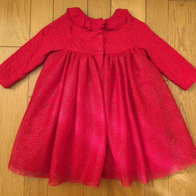 PETIT BATEAU(プチバトー)のプチバトー　チュールワンピース キッズ/ベビー/マタニティのベビー服(~85cm)(ワンピース)の商品写真