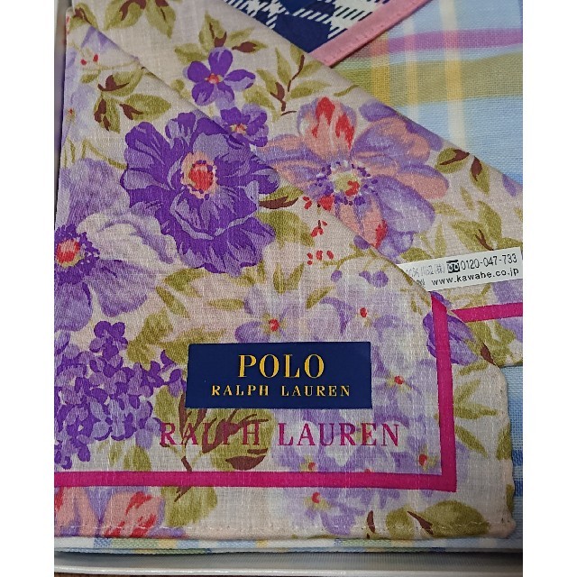 POLO RALPH LAUREN(ポロラルフローレン)の《未使用》３枚セット POLO RALPH LAUREN レディースのファッション小物(ハンカチ)の商品写真