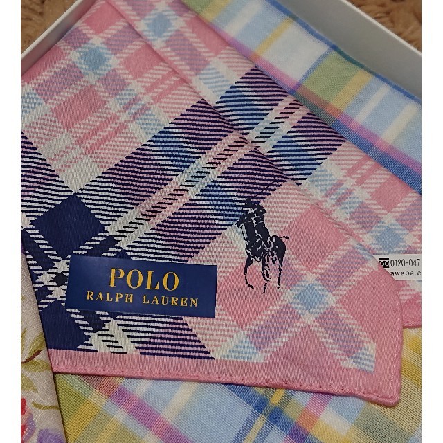 POLO RALPH LAUREN(ポロラルフローレン)の《未使用》３枚セット POLO RALPH LAUREN レディースのファッション小物(ハンカチ)の商品写真