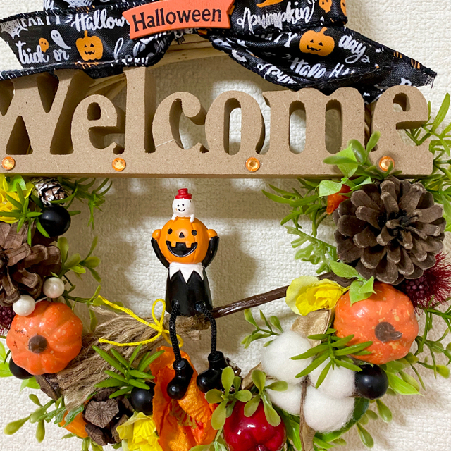 海外お取寄せ商 ハロウィン Halloween ウェルカム Welcome フラワー ...