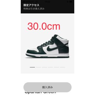 ナイキ(NIKE)のナイキ　ダンクハイ　dunkhigh グリーン　dunk high (スニーカー)