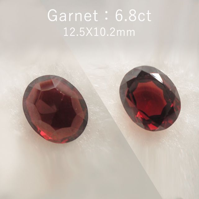 6.8ct★ガーネット★12.5x10.2mm