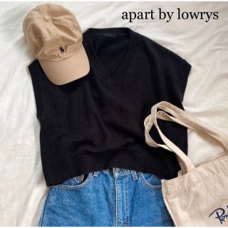 アパートバイローリーズ(apart by lowrys)の《apart by lowrys》ニットベスト　ニットトップス   秋ニット(カットソー(半袖/袖なし))