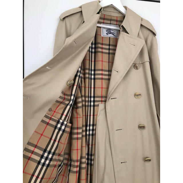 BURBERRY(バーバリー)の希少❗90sオールドバーバリー 裏ノバチェックトレンチコートヴィンテージ男女兼用 レディースのジャケット/アウター(トレンチコート)の商品写真