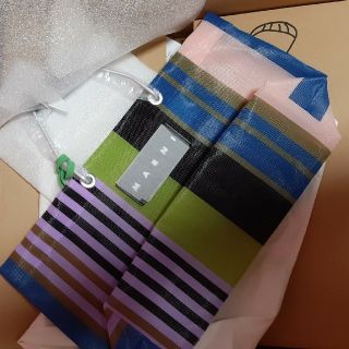 マルニ(Marni)のyuuu🖤様専用　MARNI sale☆ストライプバッグミニマルチグリーン(ハンドバッグ)