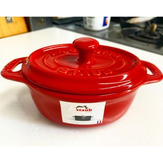 ストウブ(STAUB)のストウブ　セラミック　オーバルミニ　ココット　チェリー　グラタン皿　スフレ(食器)