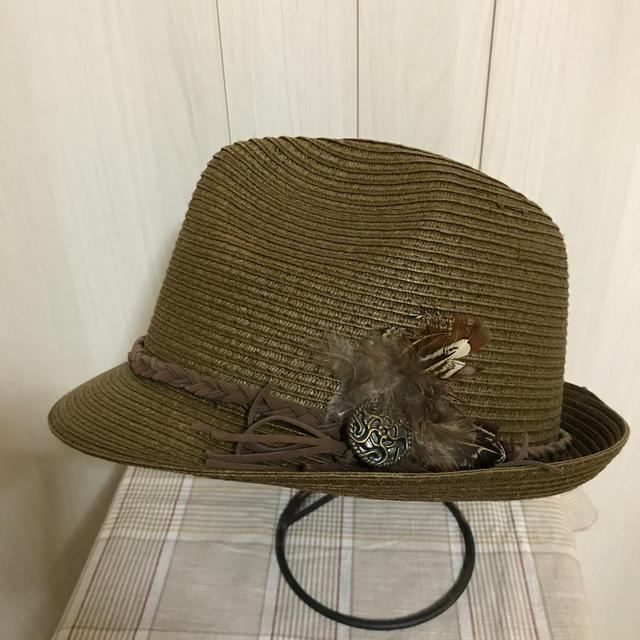 帽子　57.5cm レディースの帽子(麦わら帽子/ストローハット)の商品写真