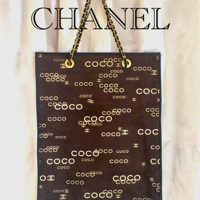 CHANEL(シャネル)のCHANELシャネル/チェーンバック/coco柄ブラウン レディースのバッグ(ショルダーバッグ)の商品写真