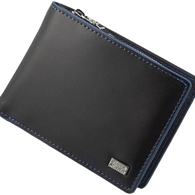 FRANCK ROSSINI 財布 メンズ 二つ折り 牛革 小銭入れ付き ブルー メンズのファッション小物(折り財布)の商品写真