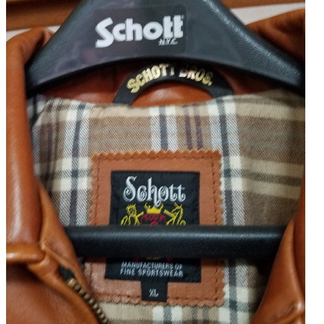 schott(ショット)の最終値下げ！schott レザージャケット キャメル メンズのジャケット/アウター(レザージャケット)の商品写真