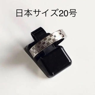 新品　ステンレスリング　指輪　日本サイズ20号　シルバー　マリッジ　ペアリング(リング(指輪))