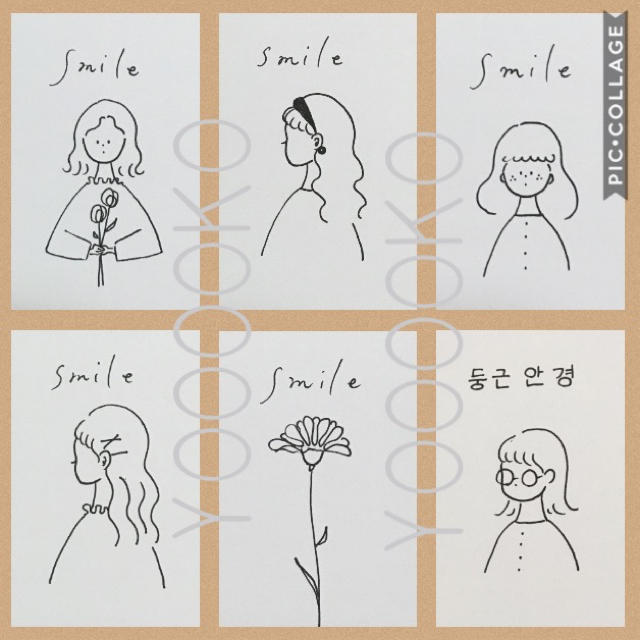 シンプル 韓国 イラスト 女の子 クールイラストの壁紙 21