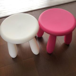 イケア(IKEA)のIKEA マンムット2個セット美品!カバー付き(スツール)