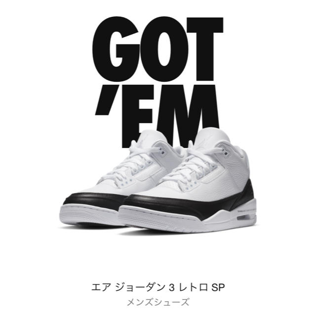 NIKE  AIR Jordan3 fragment 25.5