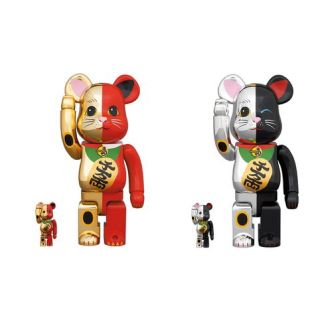 メディコムトイ(MEDICOM TOY)のBE@RBRICK 招き猫 金×赤/銀×黒  セット(その他)