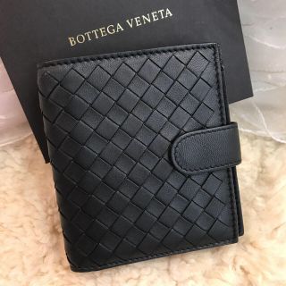 ボッテガヴェネタ(Bottega Veneta)の☆未使用品☆ボッテガヴェネタ　コンパクト財布　イントレチャート　黒(折り財布)