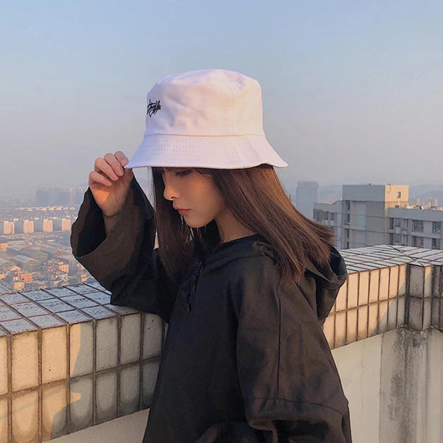帽子 バケットハット 黒 オルチャン 韓国 ユニセックス ペイズリー 通販
