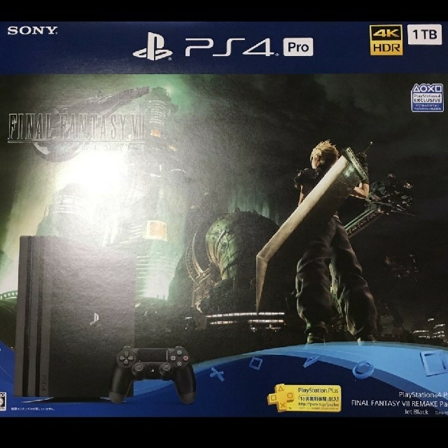 PlayStation4 - PS4 Pro 1TB FF7 リメイク　本体同梱版 PS4 モンハン同梱版