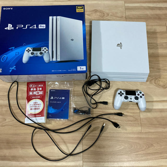 最高の品質 PS4 PRO 1TB 白 ホワイト CUH-7200BB02 保証書付 本体 家庭