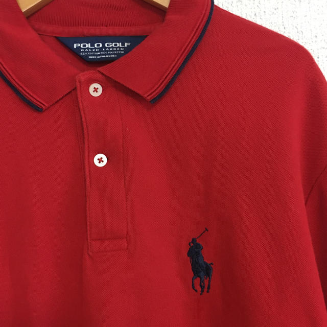 Polo Golf - ラルフローレン ポロシャツ メンズ 半袖 赤 ゴルフ M ビッグポニーの通販 by chapi｜ポロゴルフならラクマ