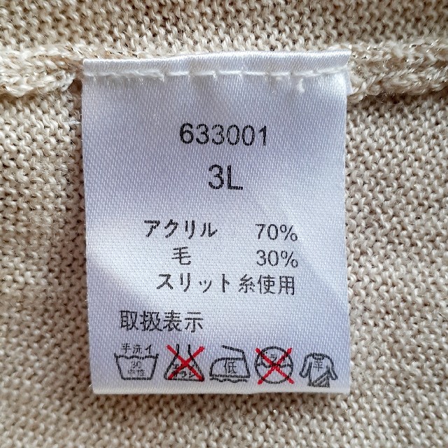 アンサンブルニット3L レディースのトップス(ニット/セーター)の商品写真