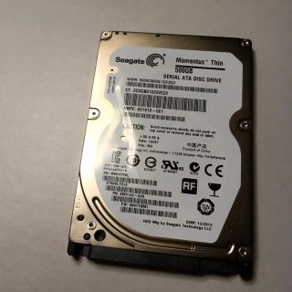 500gb  2.5インチ HDD seagate(PCパーツ)