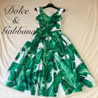 DOLCE &GABBANA ドルチェアンドガッバーナ バナナリーフ ワンピース-