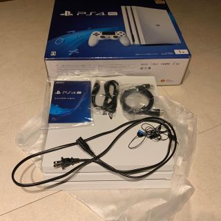 プレイステーション4(PlayStation4)のps4 pro グレイシャーホワイト　SSD400GB換装済み　動作良好　(家庭用ゲーム機本体)