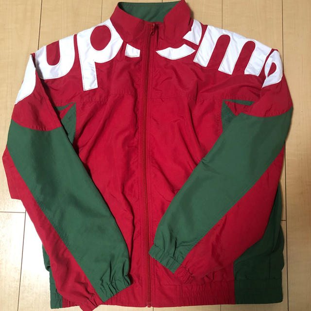 Supreme Shoulder Logo Track Jacket Red L - ナイロンジャケット