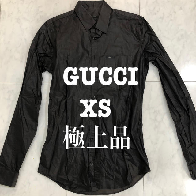 極上品 GUCCI グッチ シャツ イタリア製 ブラウン ブラック XS 通販