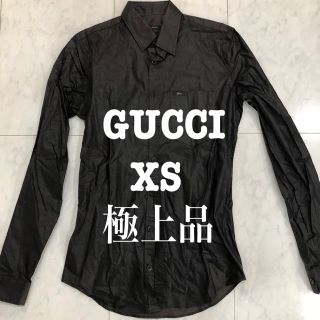 グッチ(Gucci)の極上品 GUCCI グッチ シャツ イタリア製  ブラウン ブラック XS(シャツ)