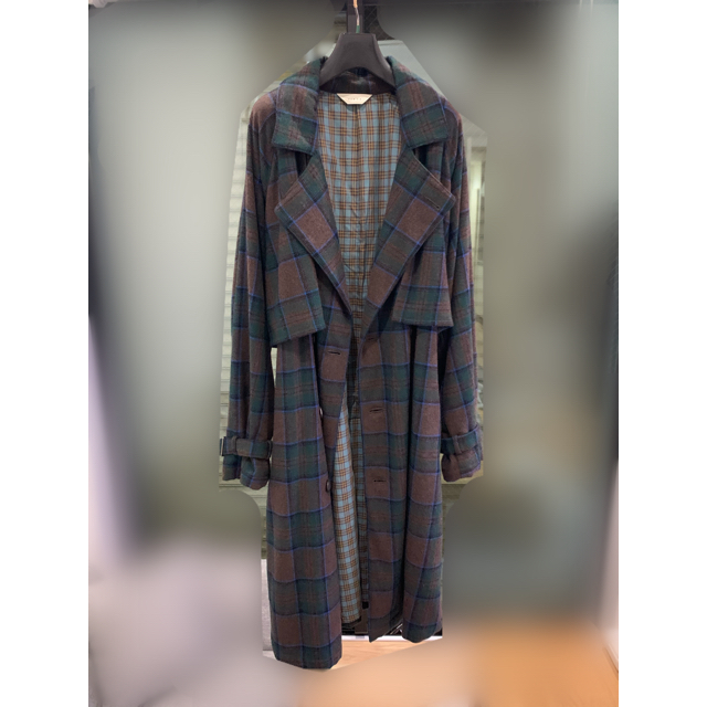 【19AW】JieDa(ジエダ) "PLAID TRENCH COAT"