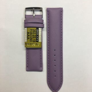 時計ベルト 22㎜ ディロイ DILOY 牛革 パープル 紫 purple(レザーベルト)