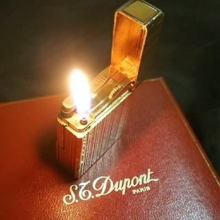 エステーデュポン(S.T. Dupont)のデュポン Dupont ライター ライン1 ショート ビンテージ ゴールド 美品(タバコグッズ)
