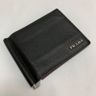 【極美品　箱付き】PRADA プラダ　折り財布　サフィアーノ　三角プレート　赤